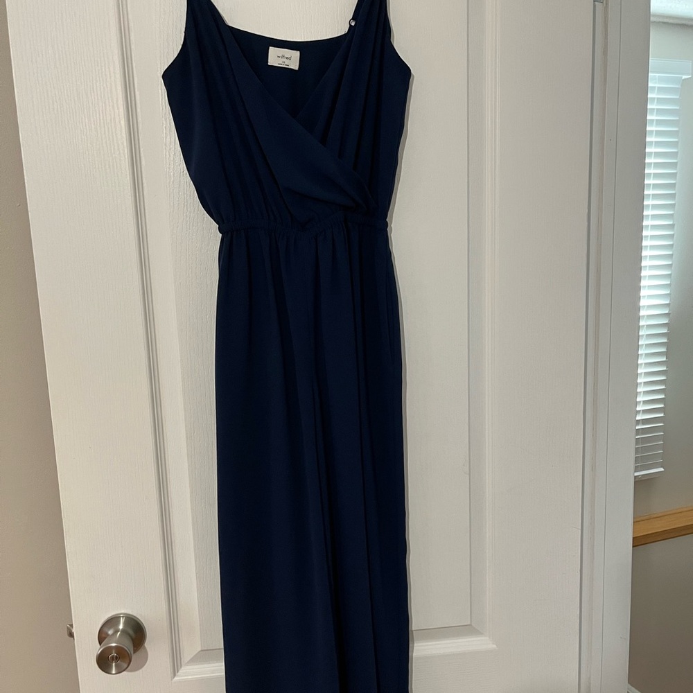 Aritzia Navy Blue Sleeveless Jumpsuit - Picture 1 of 3